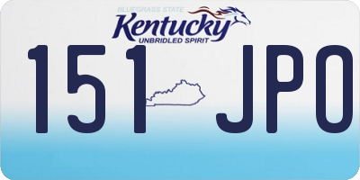 KY license plate 151JPO