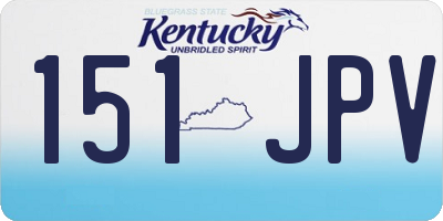 KY license plate 151JPV