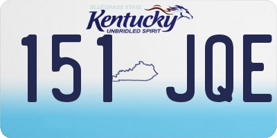 KY license plate 151JQE