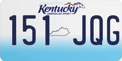 KY license plate 151JQG