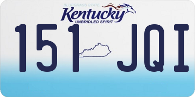 KY license plate 151JQI