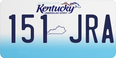 KY license plate 151JRA