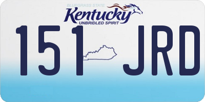 KY license plate 151JRD