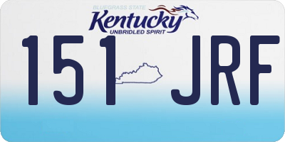 KY license plate 151JRF