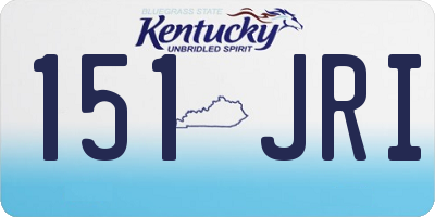 KY license plate 151JRI