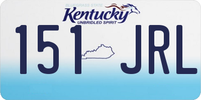 KY license plate 151JRL