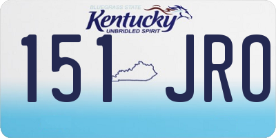 KY license plate 151JRO