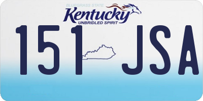 KY license plate 151JSA