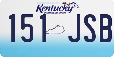 KY license plate 151JSB