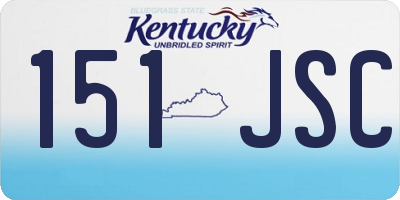 KY license plate 151JSC