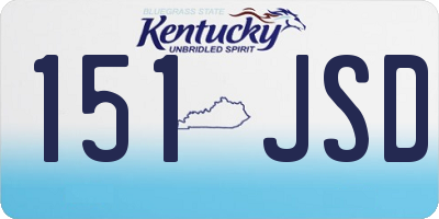 KY license plate 151JSD