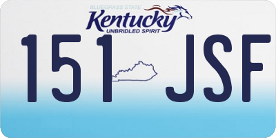 KY license plate 151JSF
