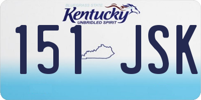 KY license plate 151JSK