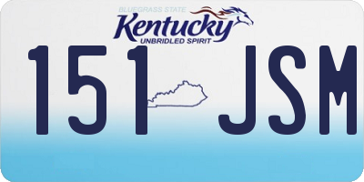 KY license plate 151JSM