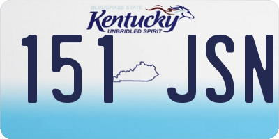 KY license plate 151JSN