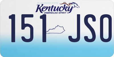 KY license plate 151JSO
