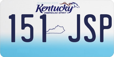 KY license plate 151JSP