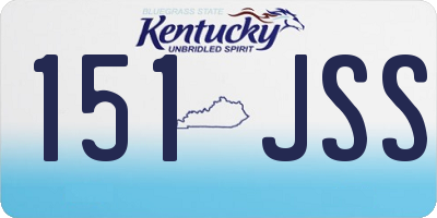 KY license plate 151JSS