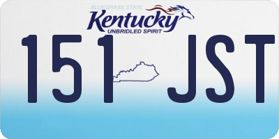 KY license plate 151JST