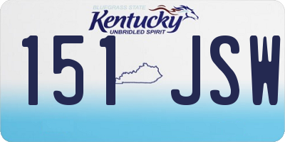 KY license plate 151JSW