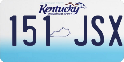KY license plate 151JSX