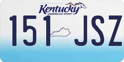 KY license plate 151JSZ