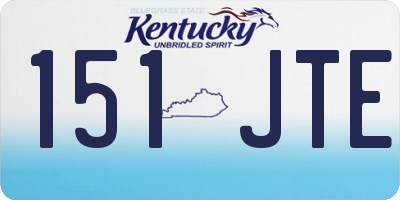 KY license plate 151JTE