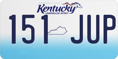 KY license plate 151JUP
