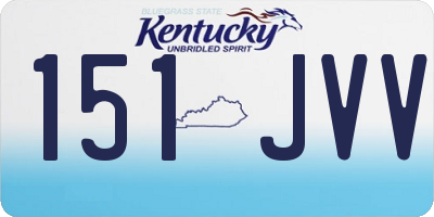 KY license plate 151JVV