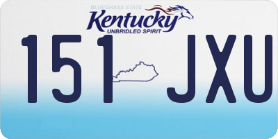 KY license plate 151JXU