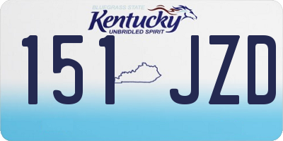 KY license plate 151JZD