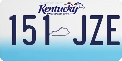 KY license plate 151JZE