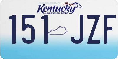 KY license plate 151JZF