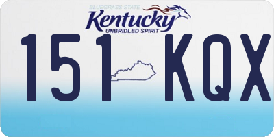 KY license plate 151KQX