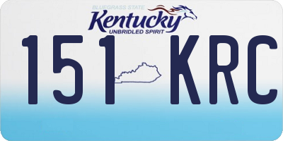 KY license plate 151KRC