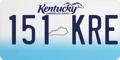 KY license plate 151KRE