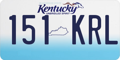 KY license plate 151KRL