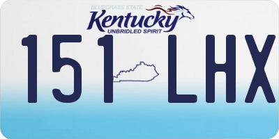 KY license plate 151LHX