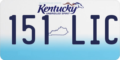 KY license plate 151LIC
