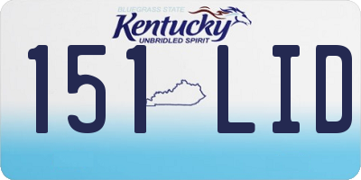 KY license plate 151LID