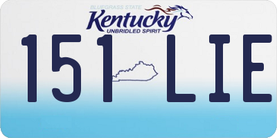 KY license plate 151LIE
