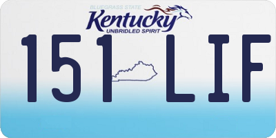 KY license plate 151LIF