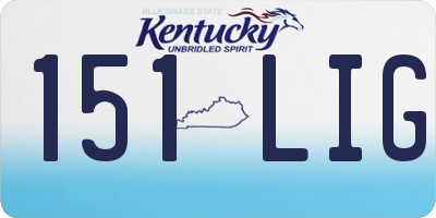 KY license plate 151LIG