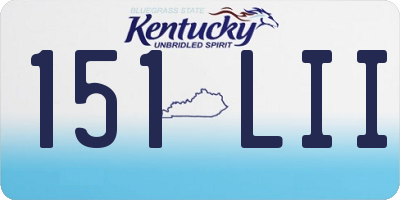KY license plate 151LII