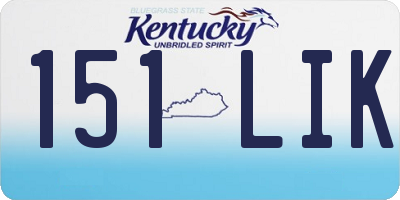 KY license plate 151LIK