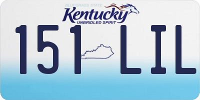 KY license plate 151LIL