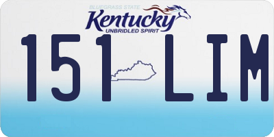KY license plate 151LIM