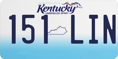 KY license plate 151LIN