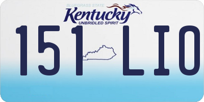 KY license plate 151LIO