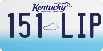 KY license plate 151LIP